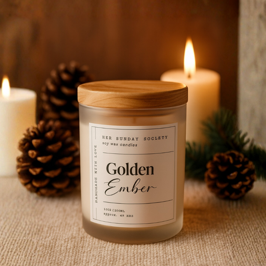 Golden Ember Soy Wax Candle